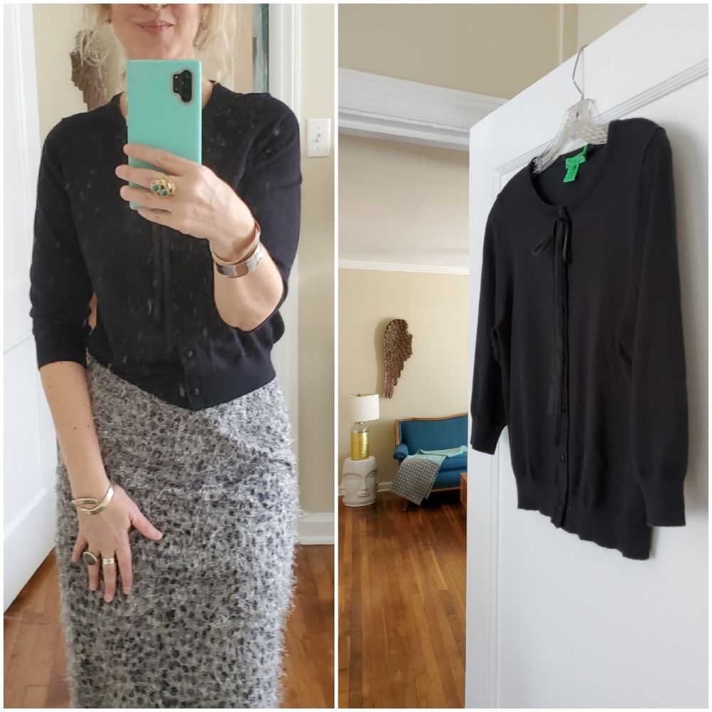 TIBI Sexy Lil' Lightweight Silk + Angora Cardigan